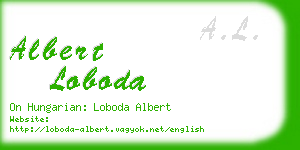 albert loboda business card